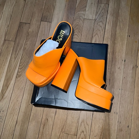 EGO Square Peep Toe Platform Block Heel - Picture 1 of 3